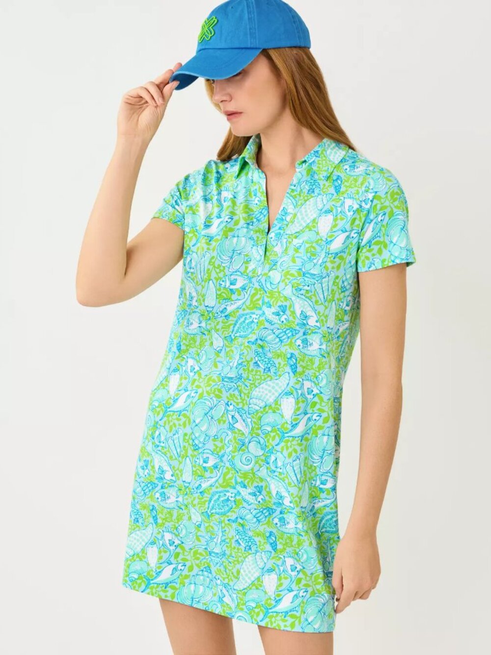 NWT Lilly Pulitzer UPF 50+ Dune Dress, Day Dream Blue Throw Me A Line